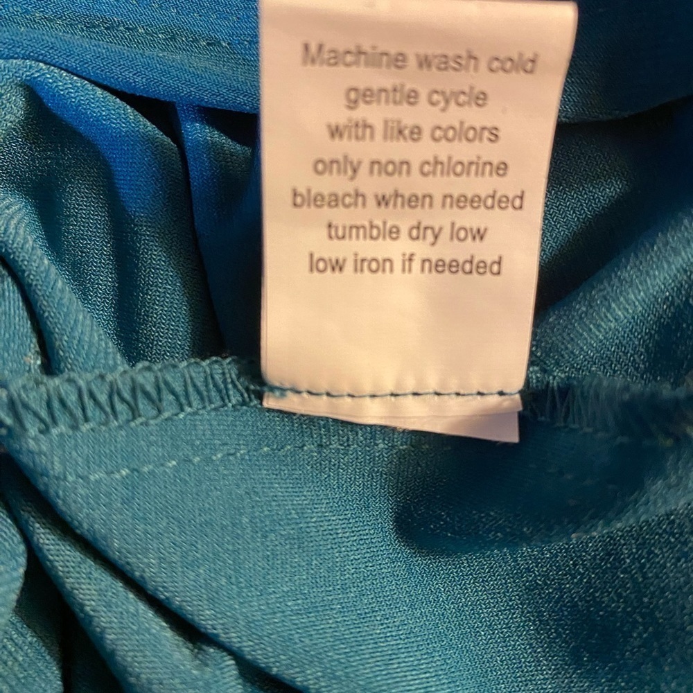 NY Collection Shift Dress, Mini, Sz 2X, XXL, Teal, Pastel, Coastal, NWOT - Picture 8 of 11